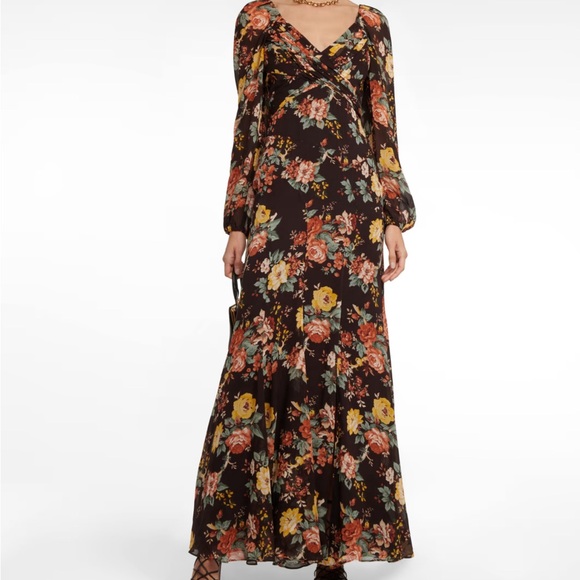 NWOT Silk Veronica Beard Floral Midi Dress Size 00 - Picture 1 of 14